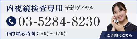 内視鏡検査専用 予約ダイヤル 03-5284-8230