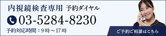 内視鏡検査専用 予約ダイヤル 03-5284-8230